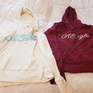lot of 2 american eagle hoodies